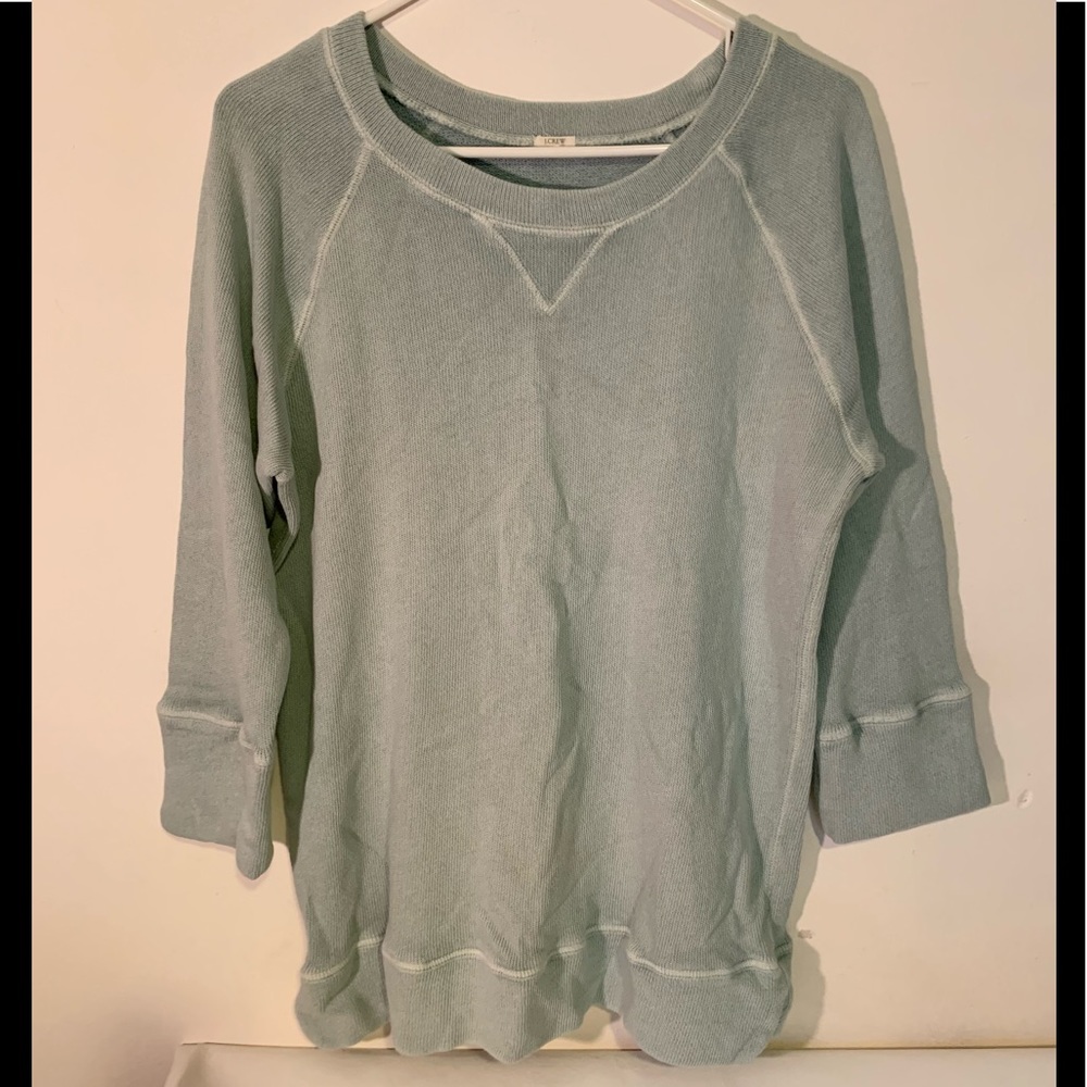 J. CREW SWEAT SHIRT Size M  MINT GREEN